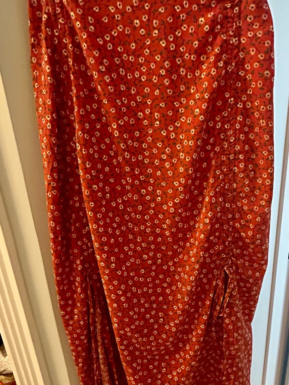 Red Floral Maxi Skirt